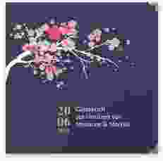 Gästebuch Selection Hochzeit Sakura Leinen-Hardcover blau