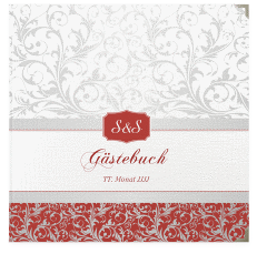 Klick: Details zu Gästebuch Selection Hochzeit "Latina" anzeigen Gästebuch Selection Hochzeit Latina Leinen-Hardcover rot