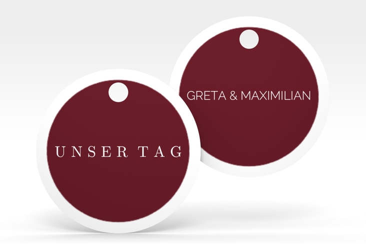 Geschenkanhänger Hochzeit Simply Geschenkanhänger, rund rot
