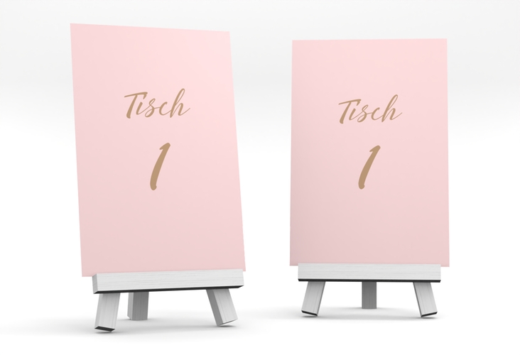 Tischnummer Hochzeit Glam Tischaufsteller rosa