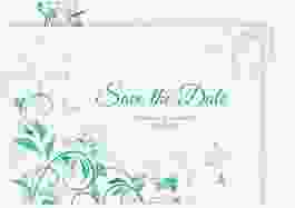 Save the Date-Postkarte Lilly A6 Postkarte tuerkis