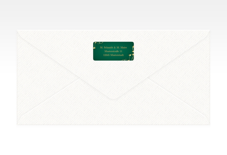Absenderetikett Hochzeit Eternity 45,7 x 21,2 mm gruen