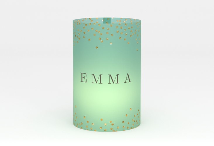 Windlicht Hochzeit Glitter Windlicht mint