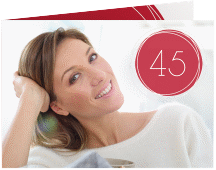 Einladung Geburtstag Twister A6 Klappkarte quer rot