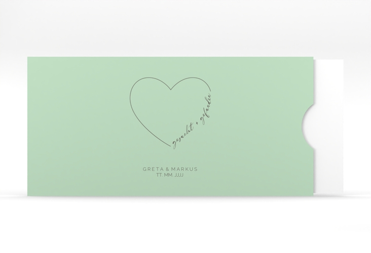 Hochzeitseinladung Lebenstraum Einsteckkarte mint hochglanz