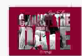 Change the Date-Karte Hochzeit Letters A6 Karte quer rot