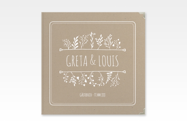 Gästebuch Selection Hochzeit Chalk Leinen-Hardcover Kraftpapier