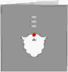 Weihnachtskarte "Santaclaus" quadratische Klappkarte grau