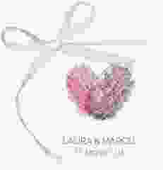Geschenkanhänger Hochzeit Fingerprint Geschenkanhänger 10er Set pink schlicht mit Fingerabdruck-Motiv