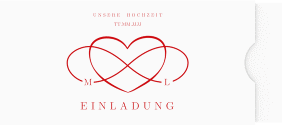 Klick: Details zu Hochzeitseinladung "Infinity" anzeigen Hochzeitseinladung Infinity Einsteckkarte rot
