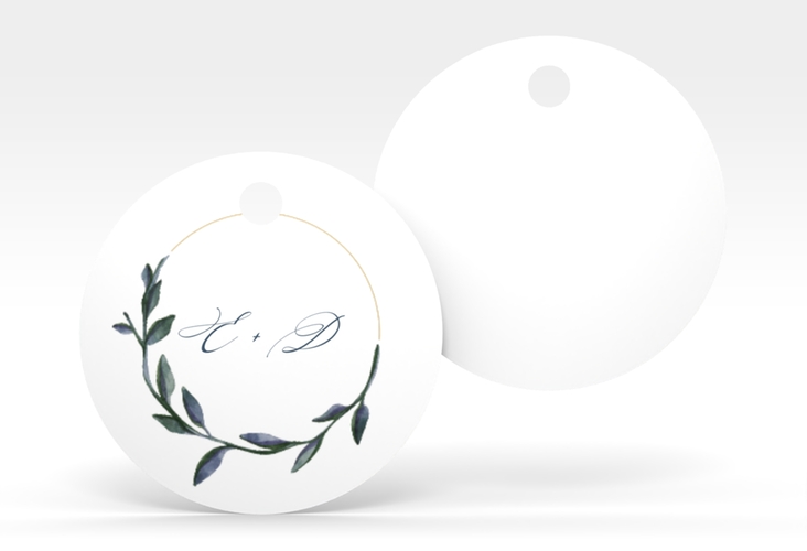 Geschenkanhänger Hochzeit Botanica Geschenkanhänger, rund weiss