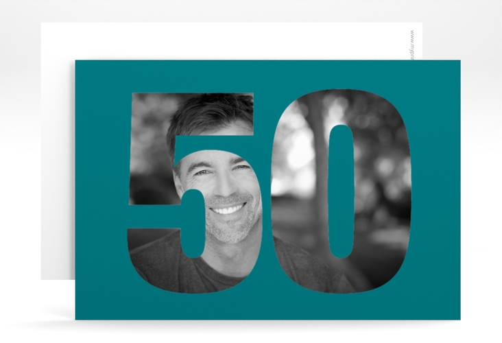 Einladung 50. Geburtstag Numbers A6 Karte quer