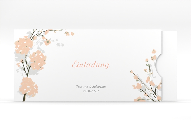 Hochzeitseinladung Salerno Einsteckkarte apricot