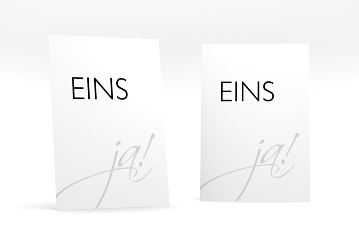 Tischnummer Hochzeit Clarity Tischaufsteller weiss