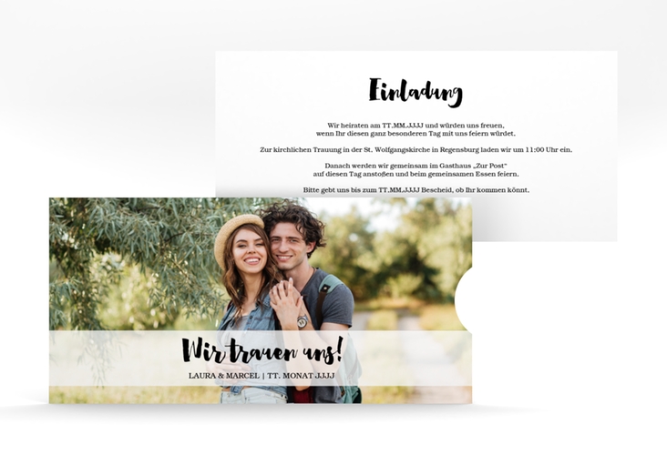 Hochzeitseinladung "Mirage" Einsteckkarte