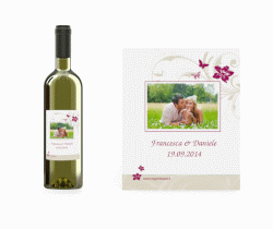 Klick: Details zu Etichette vino matrimonio collezione Parma anzeigen Etichette vino matrimonio collezione Parma Etikett Weinflasche 4er Set fucsia