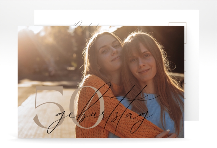 Save the Date-Postkarte Geburtstag Ehrentag A6 Postkarte gold veredelt