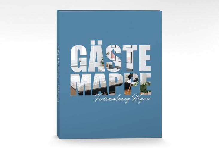 Gästemappe Ferienwohnung A4 Apartment Gästemappe A4 in modernem Typografie-Design