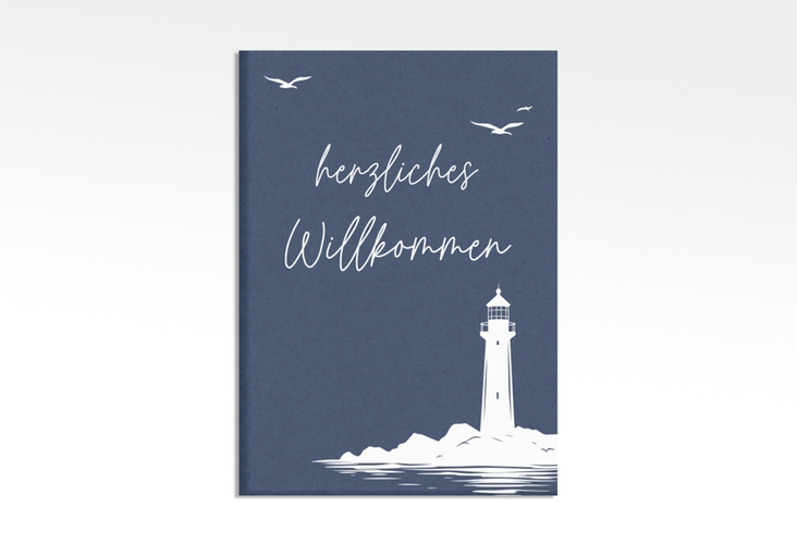 Willkommensschild Leinwand Leuchtturm 50 x 70 cm Leinwand