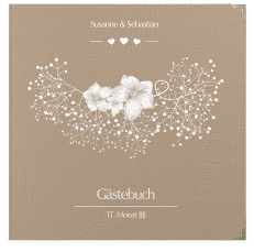 Klick: Details zu Gästebuch Selection Hochzeit "Jena" anzeigen Gästebuch Selection Hochzeit Jena Leinen-Hardcover braun
