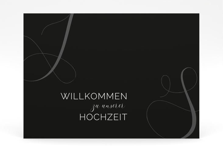 Willkommensschild Poster Eheschließung 70 x 50 cm Poster schwarz