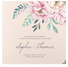 Klick: Details zu Gästebuch Selection Hochzeit "Blooming" anzeigen Gästebuch Selection Hochzeit Blooming Leinen-Hardcover rosa