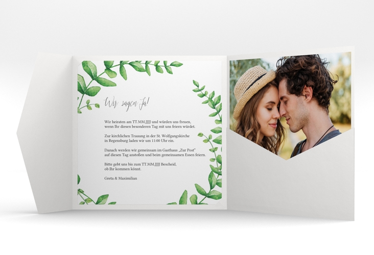 Hochzeitseinladung "Botanic" Pocketfold