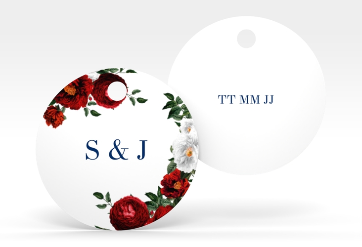 Geschenkanhänger Hochzeit Florista Geschenkanhänger, rund weiss hochglanz