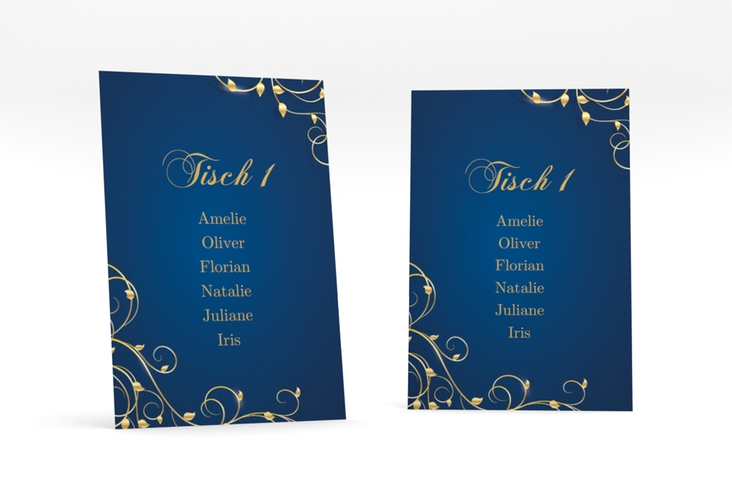 Tischaufsteller Hochzeit Eternity Tischaufsteller blau