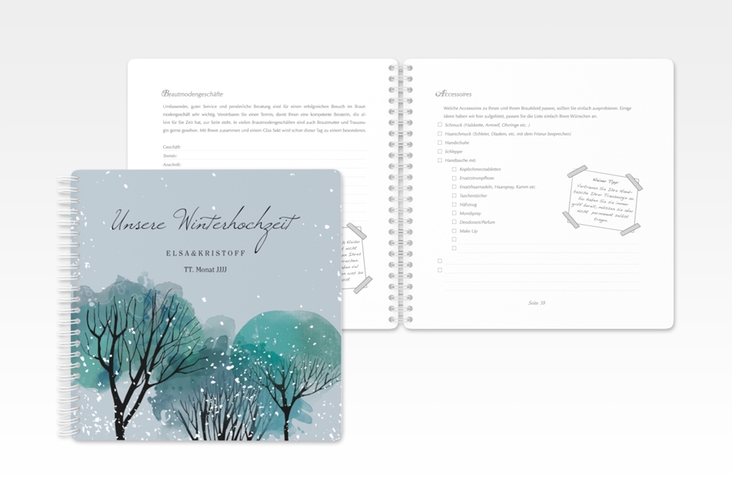 Trautagebuch Hochzeit Winterhochzeit Trautagebuch Hochzeit blau