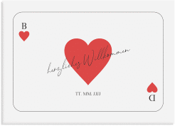 Willkommensschild Leinwand "Kartenspiel"