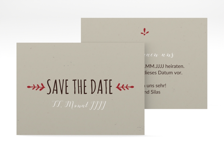 Save the Date-Visitenkarte Eden Visitenkarte quer