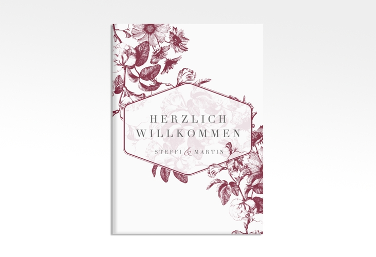 Willkommensschild Leinwand  Magnificent 50 x 70 cm Leinwand rot