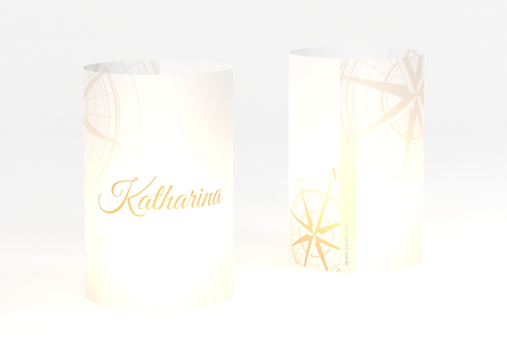 Windlicht Hochzeit Windrose Windlicht beige hochglanz