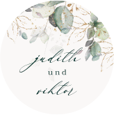Klick: Details zu Aufkleber Hochzeit "Poesia" anzeigen Aufkleber Hochzeit Poesia Aufkleber, selbstklebend, rund weiss