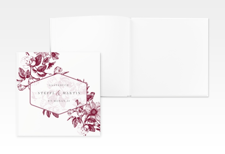 Gästebuch Creation Hochzeit Magnificent 20 x 20 cm, Hardcover rot