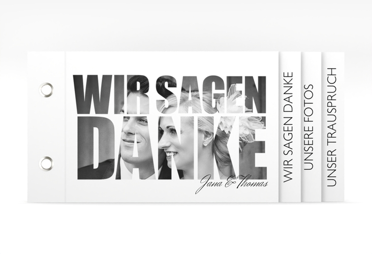 Danksagungskarte Hochzeit Letters Booklet