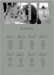 Sitzplan Poster Hochzeit "Letters"