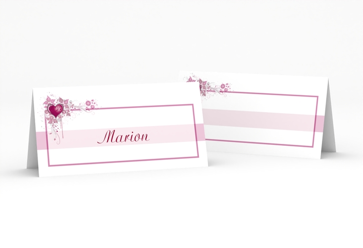 Tischkarte Hochzeit Triest Tischkarten pink