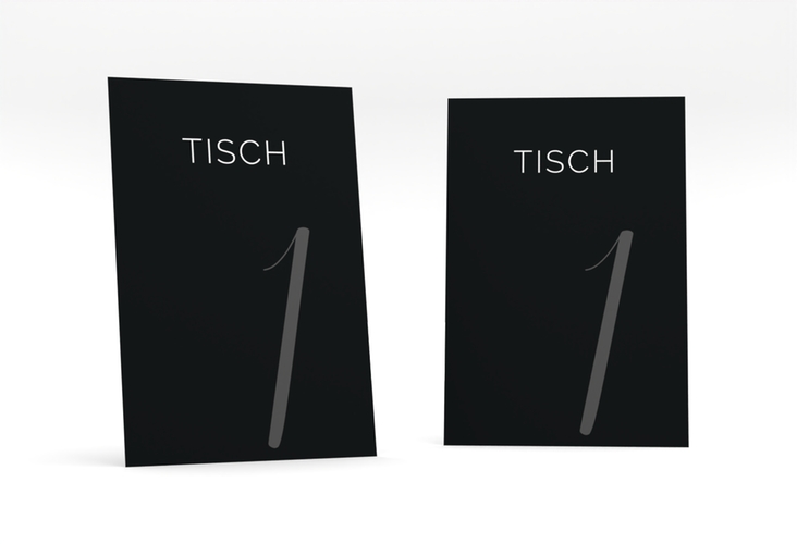 Tischnummer Hochzeit Eheschließung Tischaufsteller schwarz