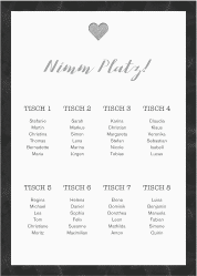 Klick: Details zu Sitzplan Poster Hochzeit "Sparkly" anzeigen Sitzplan Poster Hochzeit Sparkly 50 x 70 cm Poster grau