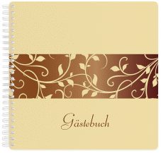 Gästebuch Geburtstag Hermann/Hermine Ringbindung braun