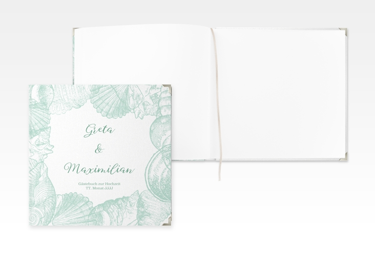 Gästebuch Selection Hochzeit Muschelreich Leinen-Hardcover mint