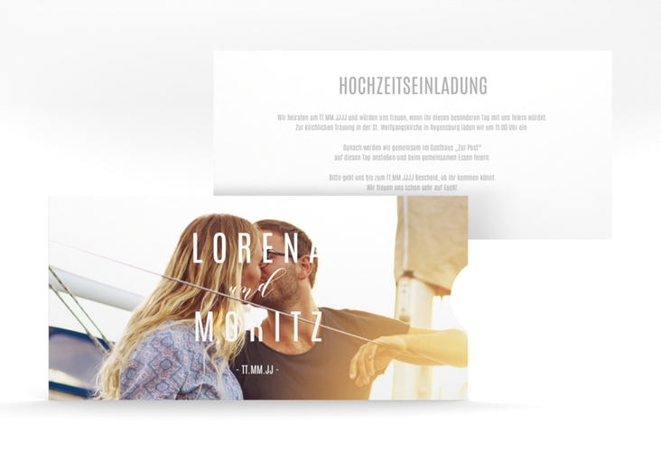 Hochzeitseinladung Memory Einsteckkarte