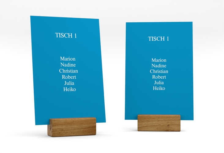 Tischaufsteller Hochzeit Classic Tischaufsteller blau