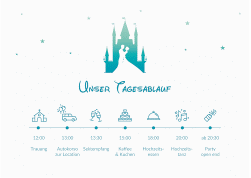 Klick: Details zu Tagesablauf Poster Hochzeit "Castle" anzeigen Tagesablauf Poster Hochzeit Castle 70 x 50 cm Poster tuerkis