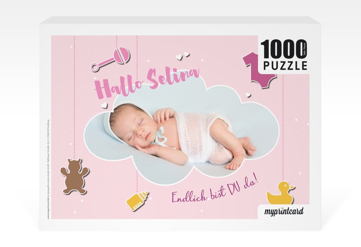 Fotopuzzle 1000 Teile Babywolke 1000 Teile rosa