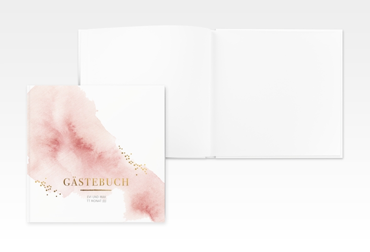 Gästebuch Creation Hochzeit Pastell 20 x 20 cm, Hardcover rosa