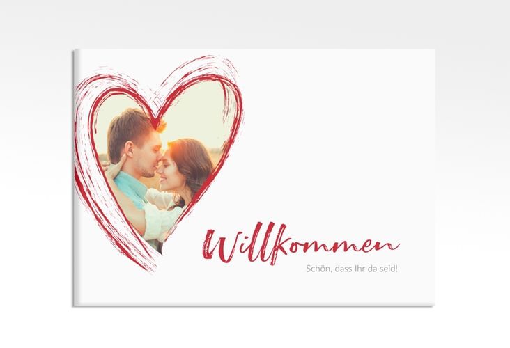 Willkommensschild Leinwand Liebe 70 x 50 cm Leinwand