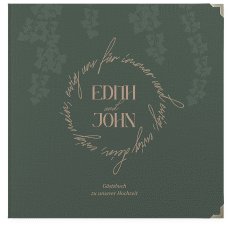 Klick: Details zu Gästebuch Selection Hochzeit "Efeugrün" anzeigen Gästebuch Selection Hochzeit Efeugrün Leinen-Hardcover gruen im Fantasy-Elfen-Design mit Efeu